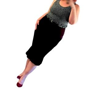 Torrid Black Flounce Pencil Skirt